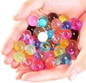 img 2 attached to 🌈 YIQUDUO 500pcs Jumbo Giant Water Beads and 15000 Normal Size Water Gel Beads Rainbow Mix Pack - Ultimate Value Arts and Crafts Supplies Kits