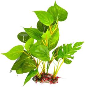 img 2 attached to 🌿 SunGrow Anubias Leaf Plant: Ideal 10-Inch Decoration for Hermit Crab Tanks – Blunt Plastic Edges, Supports 10-Gallon Tanks (1 Pack)