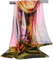 gerinly chiffon scarves with floral design: color3 women's accessories for scarves & wraps logo