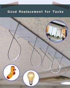 img 2 attached to 🔗 50-Pack Ceiling Hook Clips for Suspended Ceiling Tiles - Hanging and Hanger Hooks for Drop Ceilings