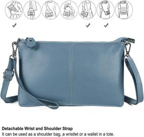 img 3 attached to Vintage Leather Wristlet Clutch Crossbody Women's Handbags & Wallets in Wristlets