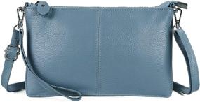 img 4 attached to Vintage Leather Wristlet Clutch Crossbody Women's Handbags & Wallets in Wristlets