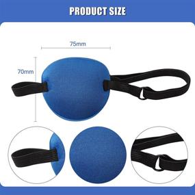 img 2 attached to 👁️ 3D Eye Patches with Buckles - Adjustable Eye Covers for Adults and Kids, Black and Blue Cosplay Costume Eye Patches