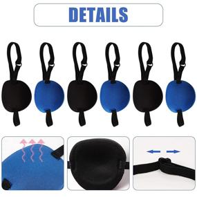 img 3 attached to 👁️ 3D Eye Patches with Buckles - Adjustable Eye Covers for Adults and Kids, Black and Blue Cosplay Costume Eye Patches