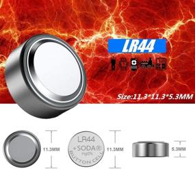 img 2 attached to 🔋 DodoLightness LR44 AG13 Button Cell Batteries: 30-Pack of High-Powered 1.5V Button Batteries