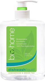 img 3 attached to bio-home Dishwash Liquid - Biodegradable Eco-Friendly Concentrated Lemongrass and Green Tea Formula - 100% Plant Based Active - 17 Ounce