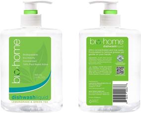 img 1 attached to bio-home Dishwash Liquid - Biodegradable Eco-Friendly Concentrated Lemongrass and Green Tea Formula - 100% Plant Based Active - 17 Ounce