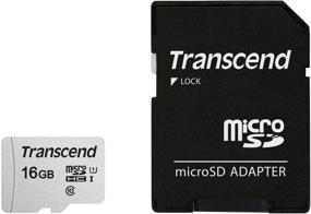 img 1 attached to Transcend 16GB UHS-I U1 MicroSD Memory Card with Adapter (TS16GUSD300S-AE)