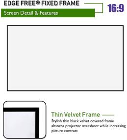 img 1 attached to 50-дюймовый натяжной экран Akia Screens без рамы для проектора: улучшите свой кинотеатральный опыт в помещении с поддержкой 8K, 4K Ultra HD и 3D Ready CINEWHITE UHD-B черного цвета.
