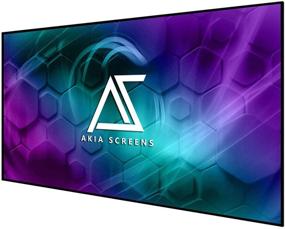 img 4 attached to Akia Screens 100 inch Edge Free Fixed Frame Projector Screen: Enhance Your Indoor Movie Theater Experience with 8K 4K Ultra HD and 3D Ready CINEWHITE UHD-B Black Projection Screen
