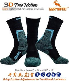 img 2 attached to Premium Women's Hiking Socks: Breathable Boot Socks with Anti-Stress, Moisture-Wicking Germanium & Coolmax Lite-Compression - Get Comfy on Your Adventures!