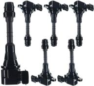 🔥 enhance performance with a complete set of 6 ignition coils for nissan pathfinder xterra frontier maxima altima murano suzuki equator infiniti qx4 i35 logo