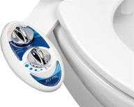 🚽 luxe bidet neo 120 - self cleaning nozzle - fresh water non-electric mechanical bidet toilet attachment in blue and white logo