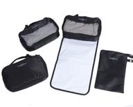 🖤 черный набор сумки-переноски для подгузников obersee из 4 предметов логотип