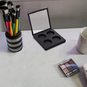 img 2 attached to 💄 Beaupretty 5pcs Magnetic Empty Palette Makeup Containers with 4Grids for Organizing Eyeshadow, Lipstick, Blush, Powder, Pigments - Cosmetics Storage Organizer