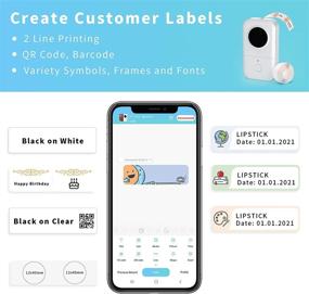 img 2 attached to Phomemo D30 Portable Label Printer | Bluetooth Wireless Direct Thermal Label Printer | Mini Pocket Smartphone Label Maker Machine | iPhone & Android Compatible | Home Office Labeling