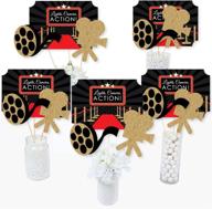 red carpet hollywood - movie night party centerpiece sticks - table toppers - set of 15 by big dot of happiness logo