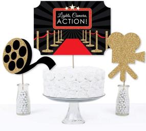 img 2 attached to Red Carpet Hollywood - Movie Night Party Centerpiece Sticks - Table Toppers - Set of 15 by Big Dot of Happiness