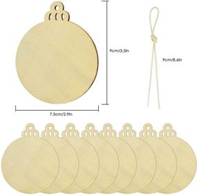 img 3 attached to 🎄 ERKOON 100Pcs Christmas Wooden Ornaments | Unfinished Wood Circles for Kids DIY Crafts | Blank Wooden Discs with 6 Paint Pens, 100 Twines, and 100 Bells | Christmas Decorations Set