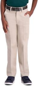 img 3 attached to 👖 Haggar Premium Khaki Boys' Clothing – Regular Fit for Youth