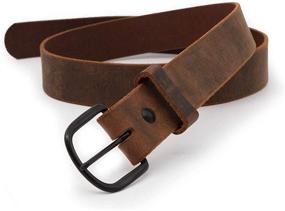 img 1 attached to Bootlegger Leather Belt Black Buckle Men's Accessories