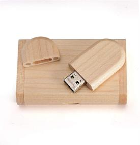 img 3 attached to Unique Ellipse Wood USB 2.0 Flash Drive with Storage Box (16GB)