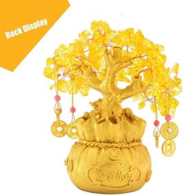 img 2 attached to 💰 Bwinka 8-Inch Feng Shui Frog Yellow Crystal Money Tree: Feng Shui Wealth Coins for Office & Home Table, Enhancing Luck and Prosperity – Perfect Gift