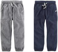 👖 boys' clothing: carters active fleece pants for boys logo