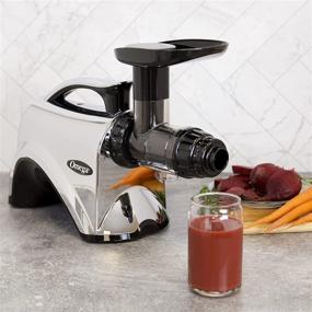 img 3 attached to Omega NC900HDC Juicer Extractor and Nutrition System for Fruit, Vegetable, and Wheatgrass Juice | Quiet Motor | Slow Masticating Dual-Stage Extraction | Adjustable Settings | 150-Watt | Metallic