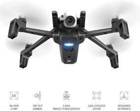 img 3 attached to 🐦 Parrot PF728000 ANAFI Drone: Foldable Quadcopter with 4K HDR Camera, Autonomous and Silent Flight, 180° Vertical Swivel Camera - Dark Grey