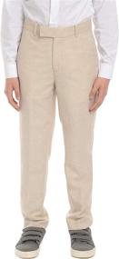 img 3 attached to Calvin Klein Linen Front Dress Pants for Boys' Clothing