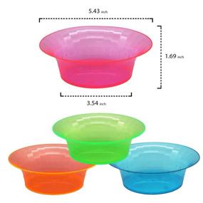 img 3 attached to Colorful Plastic Bowl - Party Essentials N102090 Brights