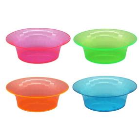 img 4 attached to Colorful Plastic Bowl - Party Essentials N102090 Brights