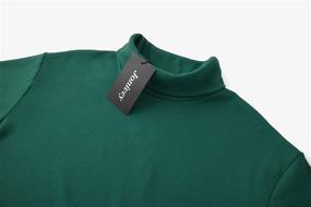 img 1 attached to Premium Quality Men's Basic Turtleneck Knitted T-Shirt Pullover - Solid Color, Long Sleeve Casual Tops by Jonivey