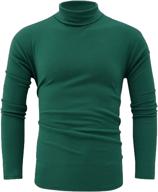 premium quality men's basic turtleneck knitted t-shirt pullover - solid color, long sleeve casual tops by jonivey logo