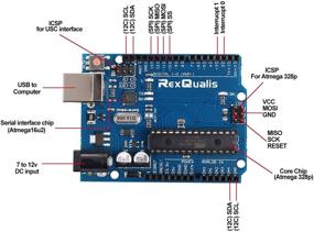 img 2 attached to 🔌 Плата REXQualis: Arduino UNO R3 ATmega328P ATMEGA16U2 с USB-кабелем - Идеальна для проектов в Arduino IDE