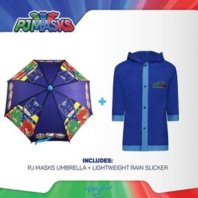 img 2 attached to ☔️ Stay Dry in Style: PJ Masks Kids Umbrella and Slicker - Toddler Boy Rain Wear Set