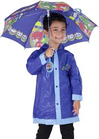 img 3 attached to ☔️ Stay Dry in Style: PJ Masks Kids Umbrella and Slicker - Toddler Boy Rain Wear Set