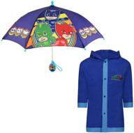 ☔️ stay dry in style: pj masks kids umbrella and slicker - toddler boy rain wear set logo