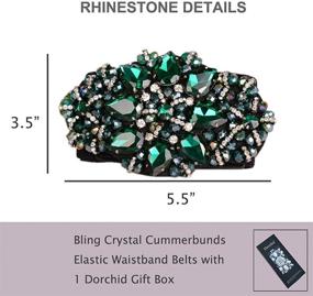img 2 attached to Dorchid Rhinstone Crystal Cummerbund Waistband