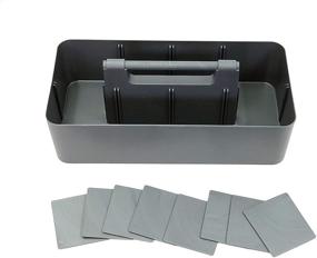 img 1 attached to Enjoy Organizer -Large Carry Caddy Bin Basket Portable Office Desk Storage DIY- Made In USA (Orion Gray)