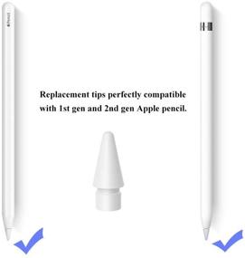 img 3 attached to 🖊️ Vruck Pen Tip for Apple Pencil: Fine Nib Replacement Stylus Compatible with iPad Air Mini Pro Apple Pencil 1st Gen & 2nd Generation Tips - Pack of 4