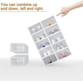 img 1 attached to Storage Plastic Stackable Organizer Containers Storage & Organization