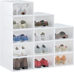 img 4 attached to Storage Plastic Stackable Organizer Containers Storage & Organization