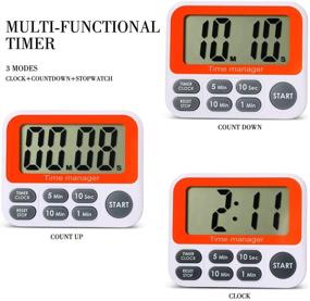 img 3 attached to ⏱️ AIMILAR Digital Countdown Kitchen Timer - Fast Setting Magnetic Timer Clock with Alarm for Cooking, Baking, and Students - Count Up/Down