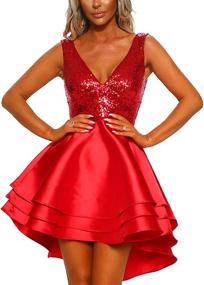 img 4 attached to 👗 Lrady Women's Glitter Cocktail X-Large clothing and dresses: Shimmer and Shine for Stylish Women