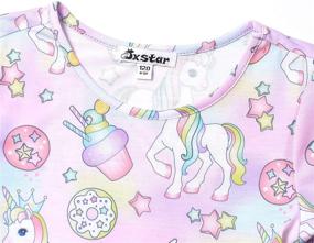 img 2 attached to 👗 Girls' Summer Swing Casual Unicorn Dresses - Short Sleeve Kids' Clothing