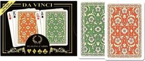 img 1 attached to 🃏 DA VINCI Venezia Italian 100% Plastic Playing Cards - 2-Deck Set, Regular Index, Bridge Size