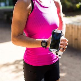 img 2 attached to 🏃 Stay Hydrated and Connected on the Run with FuelBelt Tech Fuel Hand-Held Running Water Bottle with Smartphone Holder, 10 oz