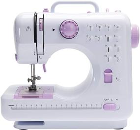 img 4 attached to FutureCharger Portable Sewing Machine - Handheld Mini Sewing Machine with 12 Built-in Stitches, 2 Speeds, Foot Pedal, and Extension Table for Adult Beginners, Household, and Tailors